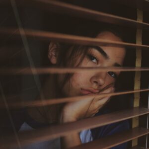 image of girl looking bored